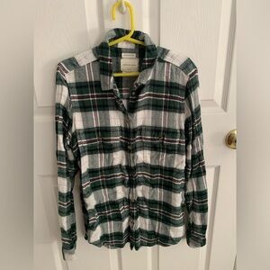 Size medium, green white and red flannel from american eagle